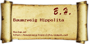 Baumzveig Hippolita névjegykártya